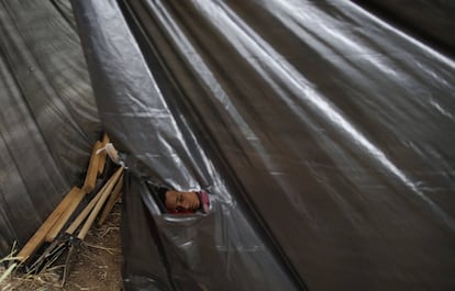 El MTST se ha dedicado en los últimos años a organizar ocupaciones en edificios públicos y privados para reclamar la oferta de viviendas populares para familias que no tienen donde residir. En la imagen, un hombre descansa en el interior de una infravivienda.