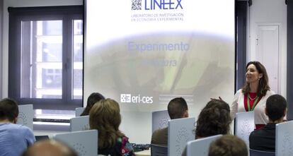 El laboratorio de economía experimental de la Universitat de València.