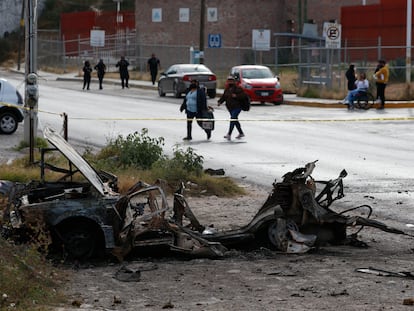 El exterior del Hospital General de Tula después del ataque coordinado para provocar la fuga de nueve reos del penal de Tula, en Hidalgo (México).