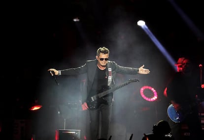 Alejandro Sanz, en un momento del concierto.