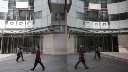 Entrada da sede principal da BBC.