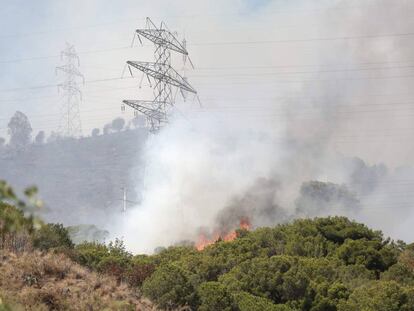 Incendio en Collserola (Barcelona).