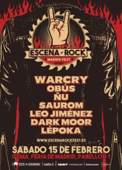 Cartel del Escena Rock.