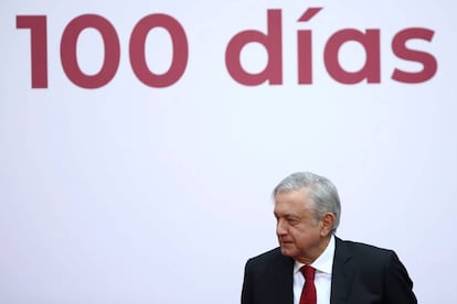 López Obrador presenta informe sobre los 100 días de su Gobierno.
