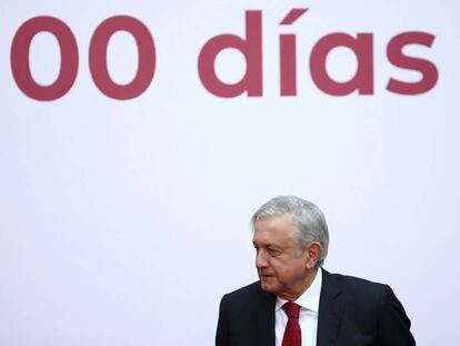 López Obrador presenta informe sobre los 100 días de su Gobierno.