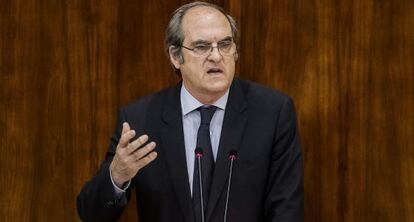 El portavoz del PSOE en la Asamblea de Madrid, Ángel Gabilondo.