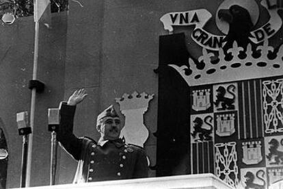 Imagen del general Franco en Barcelona.