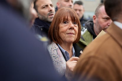 Gisèle Pélicot abandona los juzgados de Aviñón, este jueves.