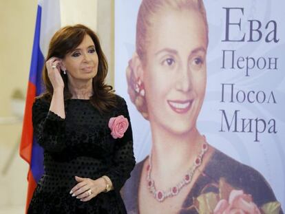 Kirchner, en una muestra sobre Evita en Mosc&uacute;.