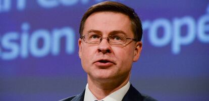 El vicepresidente económico de la Comisión Europea, Valdis Dombrovskis.