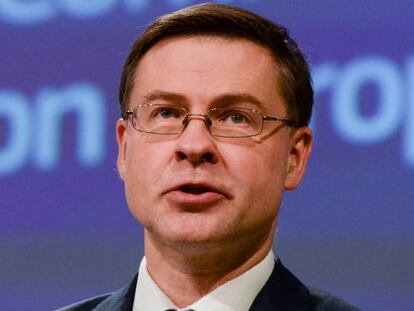 El vicepresidente económico de la Comisión Europea, Valdis Dombrovskis.