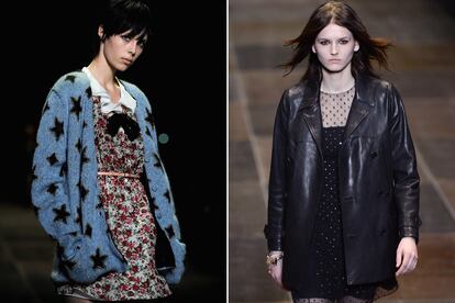 Dos de los ‘looks’ de la colección de Saint Laurent que la prensa comparó con Topshop.