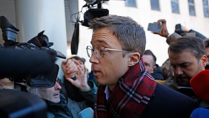 El exdiputado de Sumar Íñigo Errejón, a su llegada a los juzgados de Plaza de Castilla, el pasado enero.