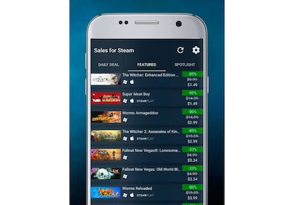 Esta app está especializada en mostrar las mejores ofertas de juegos en Steam