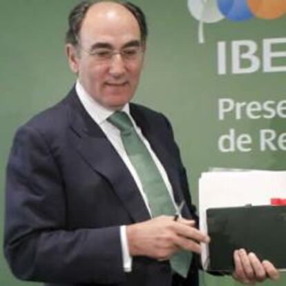 El presidente de Iberdrola, Ignacio Sánchez Galán, en la presentación de resultados