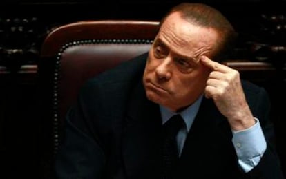 El primer ministro italiano, Silvio Berlusconi, durante una sesión en el Parlamento, el pasado 15 de julio