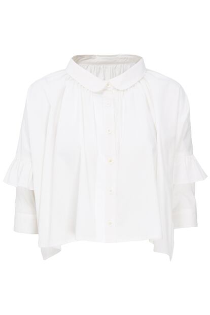 Blusa asimétrica con cuello bebé y doble manga de Asos (c.p.v).