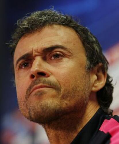 Luis Enrique, en una rueda de prensa.