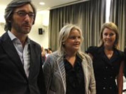 Iñaki Oyarzábal, Mari Mar Blanco, Dolores de Cospedal y Alberto Ruiz-Gallardón, durante la entrega de los Premios Miguel Ángel Blanco.