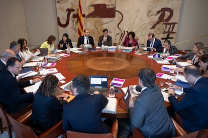 Reunión del Govern, en el Palau de la Generalitat.