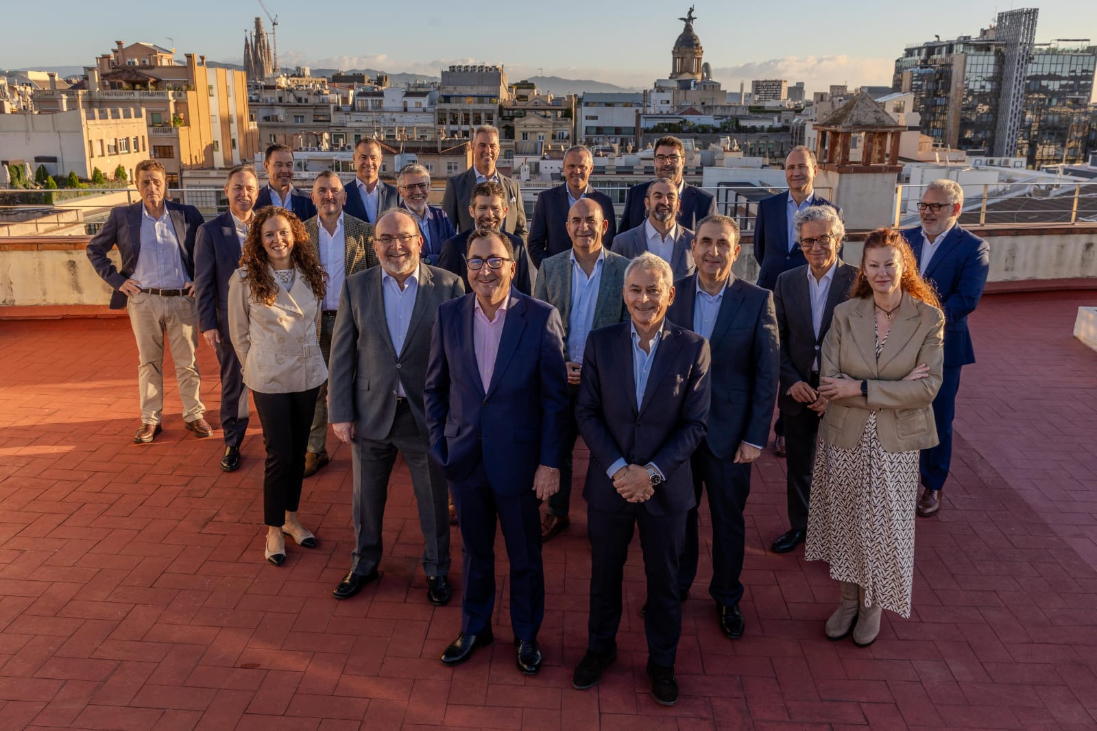 Miembros del comité naciobal de dirección de Aqualia esta malana en Barcelona.