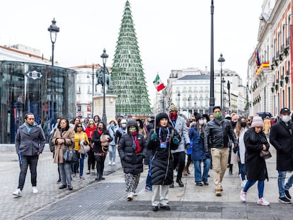 Turistas en el centro de Madrid.