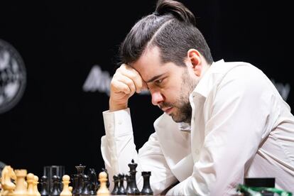 Ian Niepómniachi, el pasado marzo durante el Torneo de Candidatos en Yekaterimburgo (Rusia)