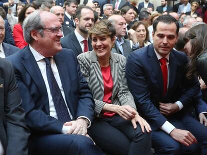 Ángel Gabilondo, Lorena Ruiz-Huerta e Ignacio Aguado.