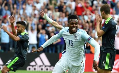 Daniel Sturridge celebra el gol del triunfo ante Gales.