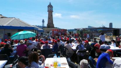 Acte electoral de Jaume Collboni a la Barceloneta.