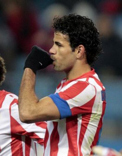 Diego Costa celebra un gol al Getafe.