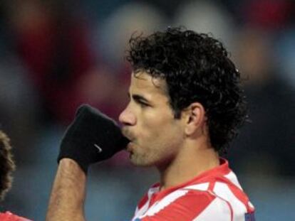 Diego Costa celebra un gol al Getafe.