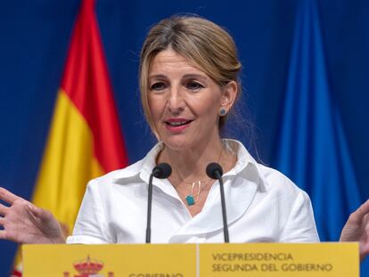 La vicepresidenta segunda y ministra de Trabajo y Economía Social, Yolanda Díaz, el pasado 6 de mayo en Madrid.