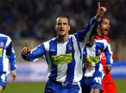 Soldevilla celebra un gol con el Espanyol