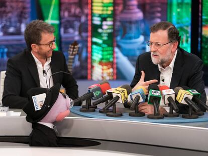 Mariano Rajoy, en el plató de 'El hormiguero' la noche del martes