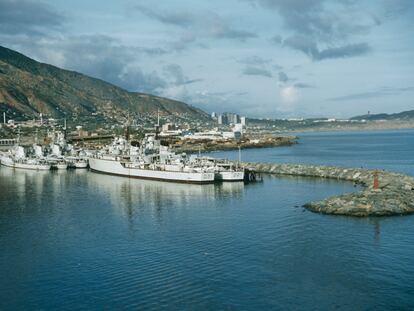 Una vista del puerto La Guaira, en 1960.