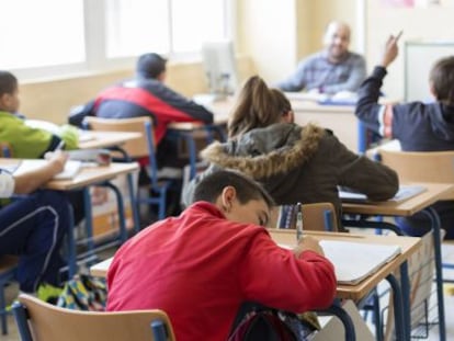 Alumnos en un aula del IES Bellavista de Sevilla.