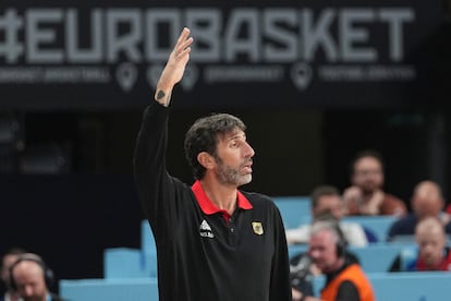 Mumbrú, durante el partido de cuartos ante Eslovenia.