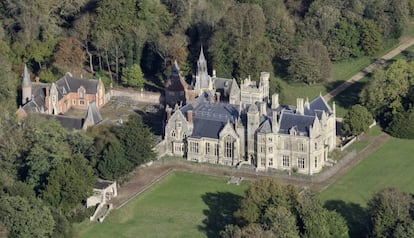 La mansión de Shadwell Court, vista desde el aire.