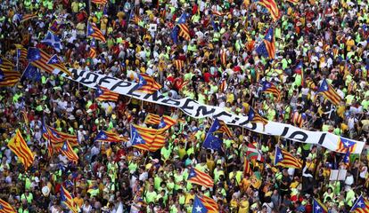 Manifestación en la Diada de este año en Barcelona.
