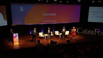 Presentación de la nueva plataforma civil Barcelona Futur en el Cosmocaixa, este viernes. 