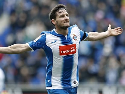 Piatti celebra un gol ante el Granada. 