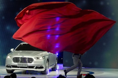 Presentaci&oacute;n del Ford Taurus en el sal&oacute;n de Shanghai