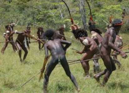 Aborígenes en Papúa Nueva Guinea.