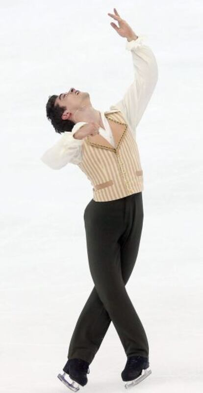 Javier Fernández en los Mundiales de patinaje artístico de Shanghái.