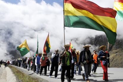 La marcha indígena llega a las puertas de La Paz (Bolivia).