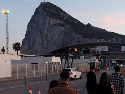 Puesto de control de paso a Gibraltar desde la Línea de la Concepción, el pasado diciembre.