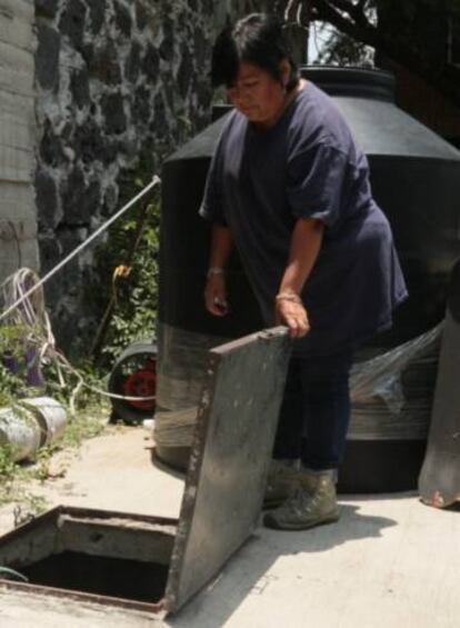 Teresa Cruz en su casa.