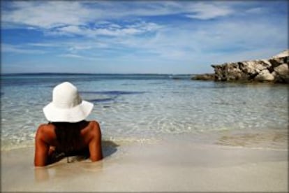 La playa de Caló des Mort, en Formentera.