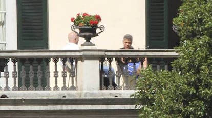 George Clooney, en su casa del lago Como